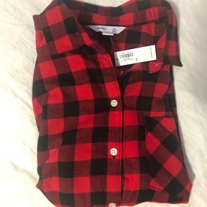 BRAND NEW red & black flannel
